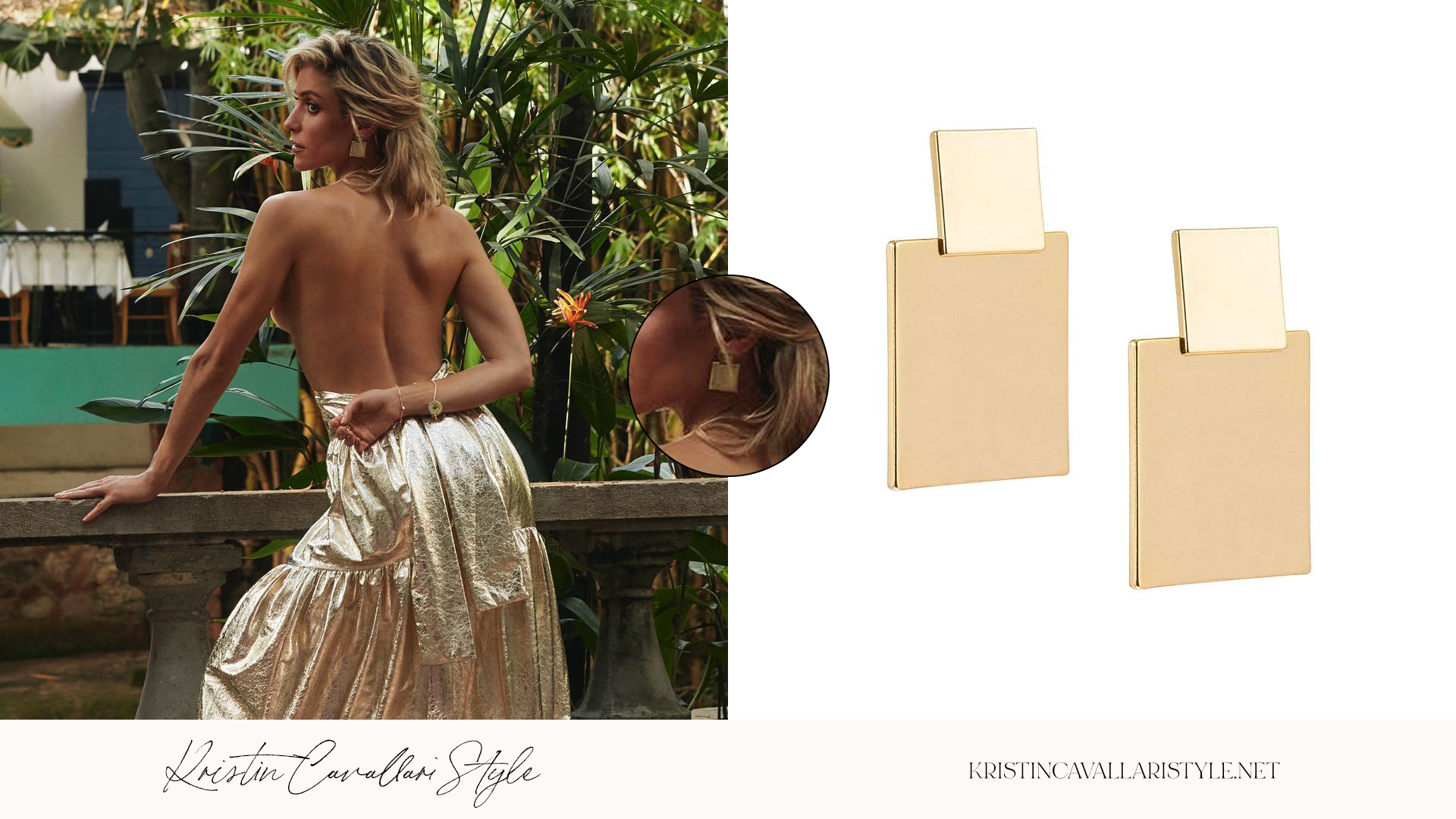 Kristin Cavallari Style - Uncommon James 'Bold' Earrings in Gold on Kristin Cavallari