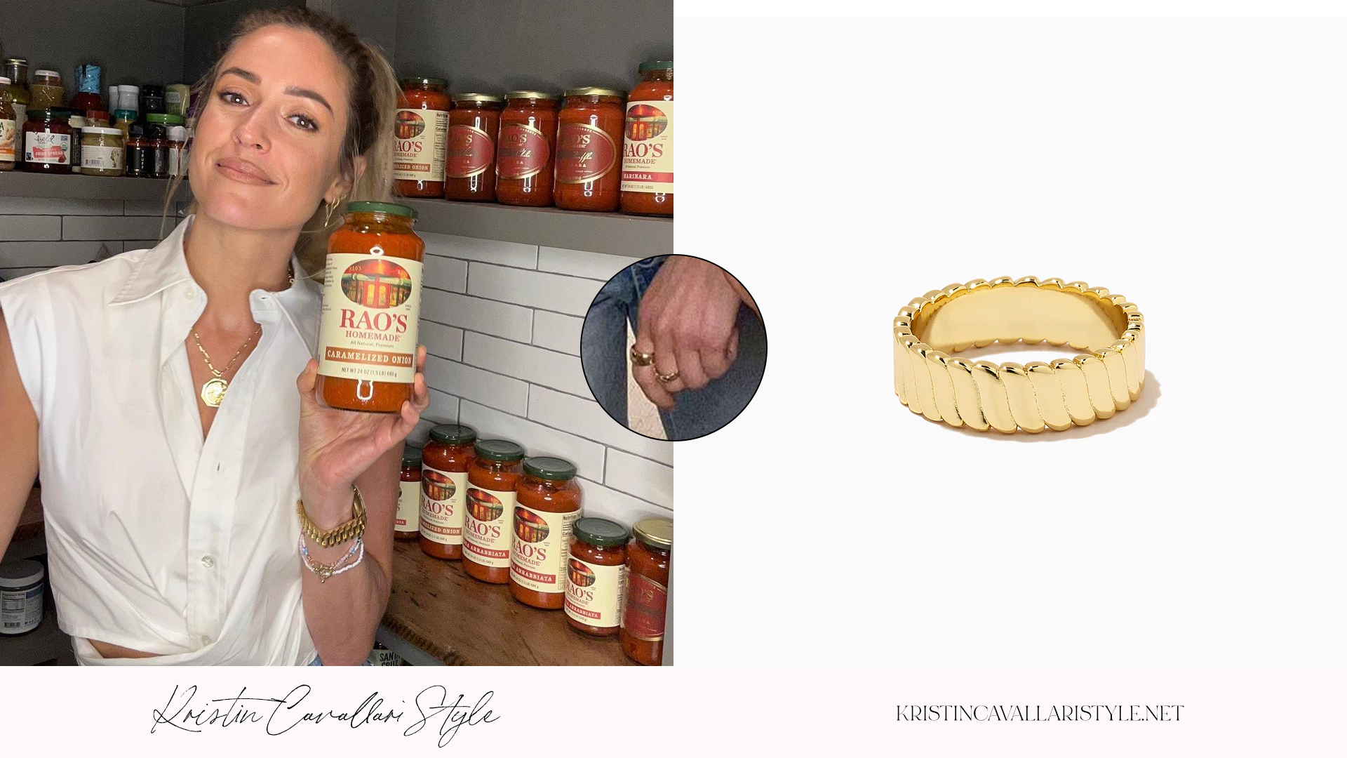 Kristin Cavallari Style - Uncommon James 'Textured' Ring in Gold on Kristin Cavallari