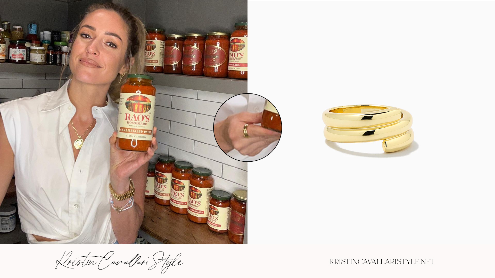Kristin Cavallari Style - Uncommon James 'Wrap' Ring in Gold on Kristin Cavallari