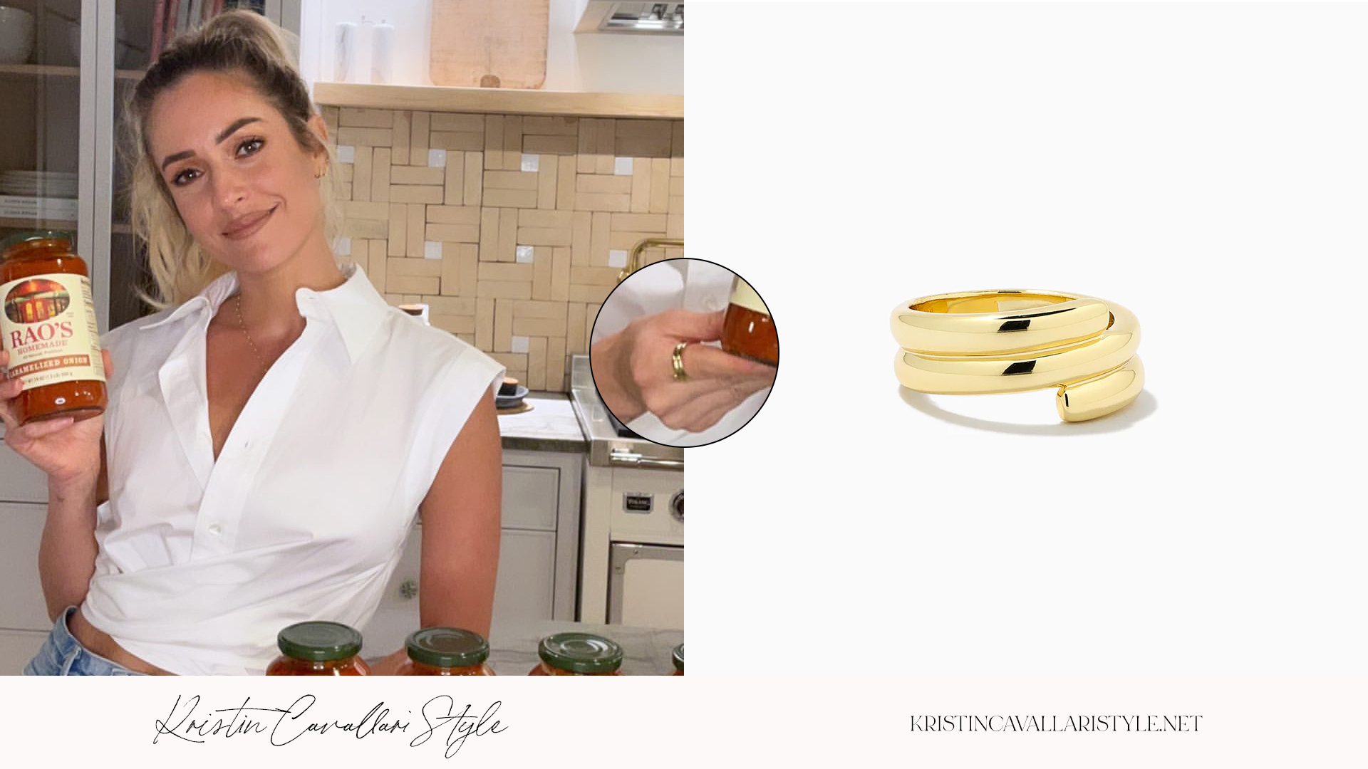 Kristin Cavallari Style - Uncommon James 'Wrap' Ring in Gold on Kristin Cavallari