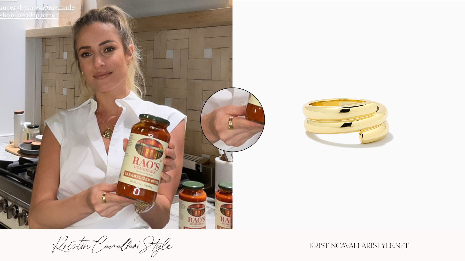Kristin Cavallari Style - Uncommon James 'Wrap' Ring in Gold on Kristin Cavallari