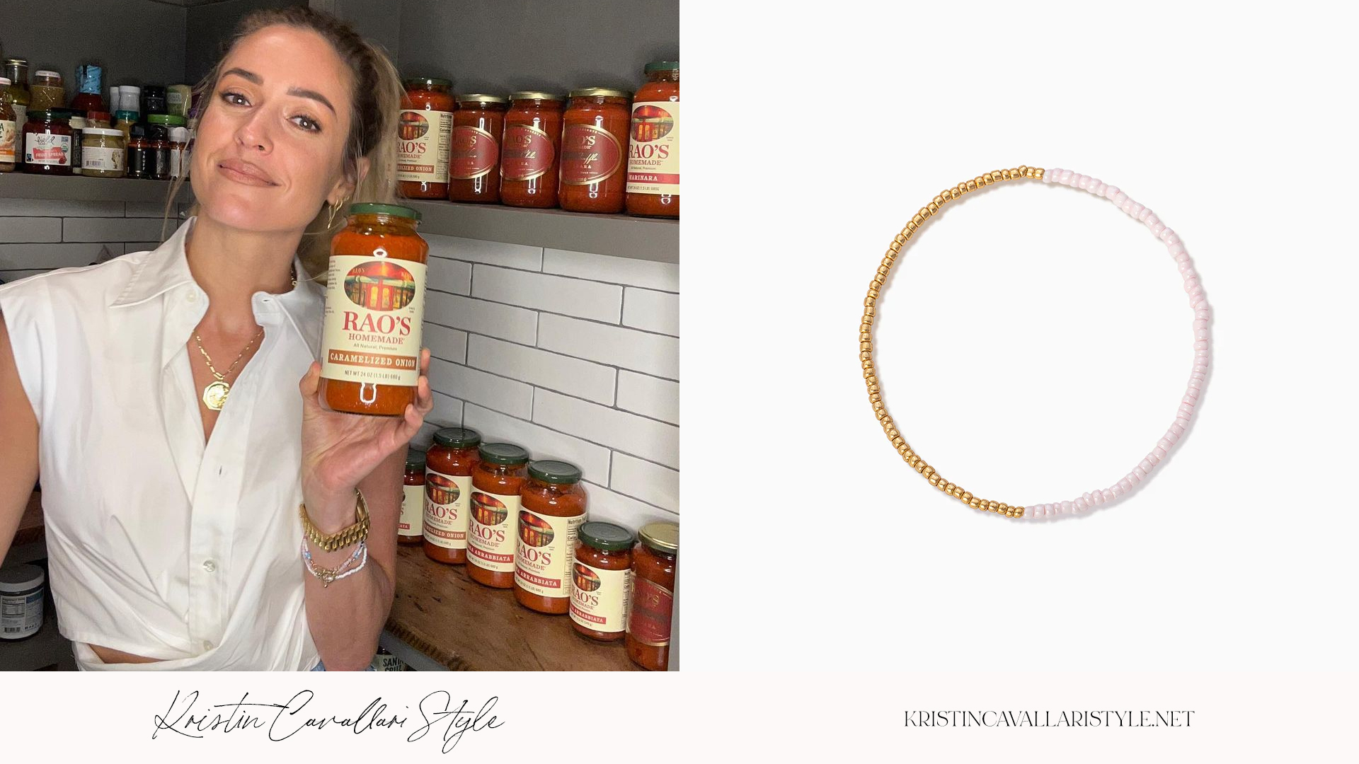 Kristin Cavallari Style - Uncommon James 'Flipside' Beaded Bracelet in Pink/White on Kristin Cavallari