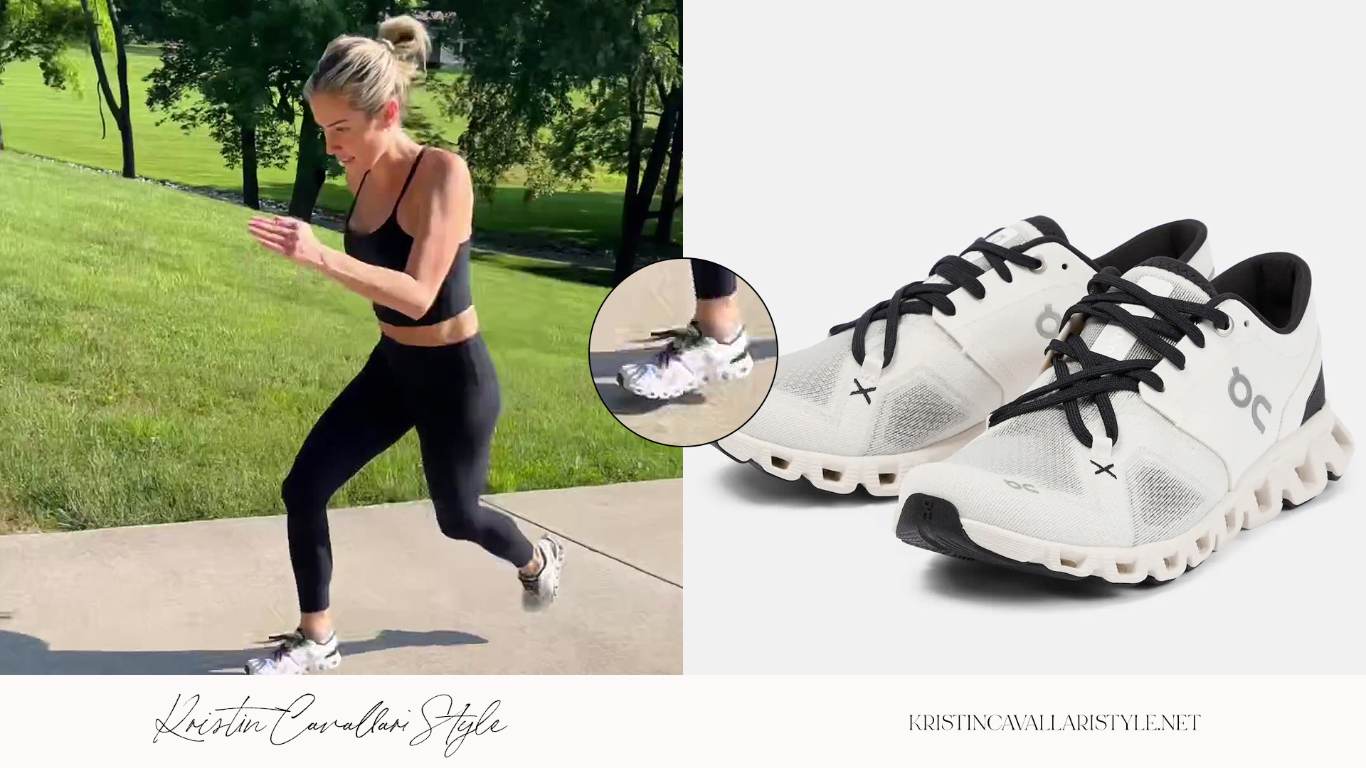 Kristin Cavallari Style - On Cloud X 3 Sneakers in White/Black on Kristin Cavallari