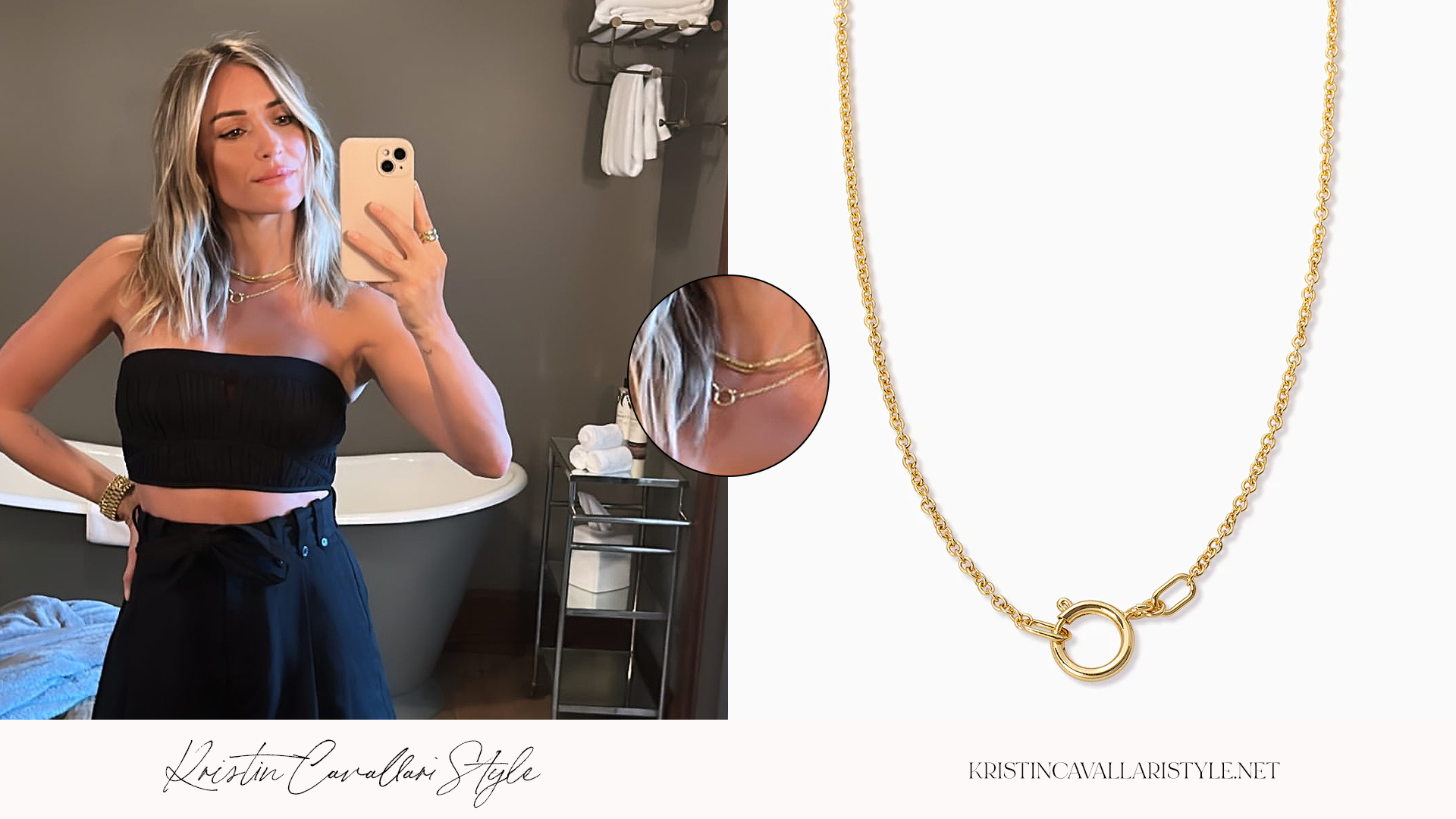 Kristin Cavallari Style - Uncommon James 'Charming' Necklace in Gold on Kristin Cavallari
