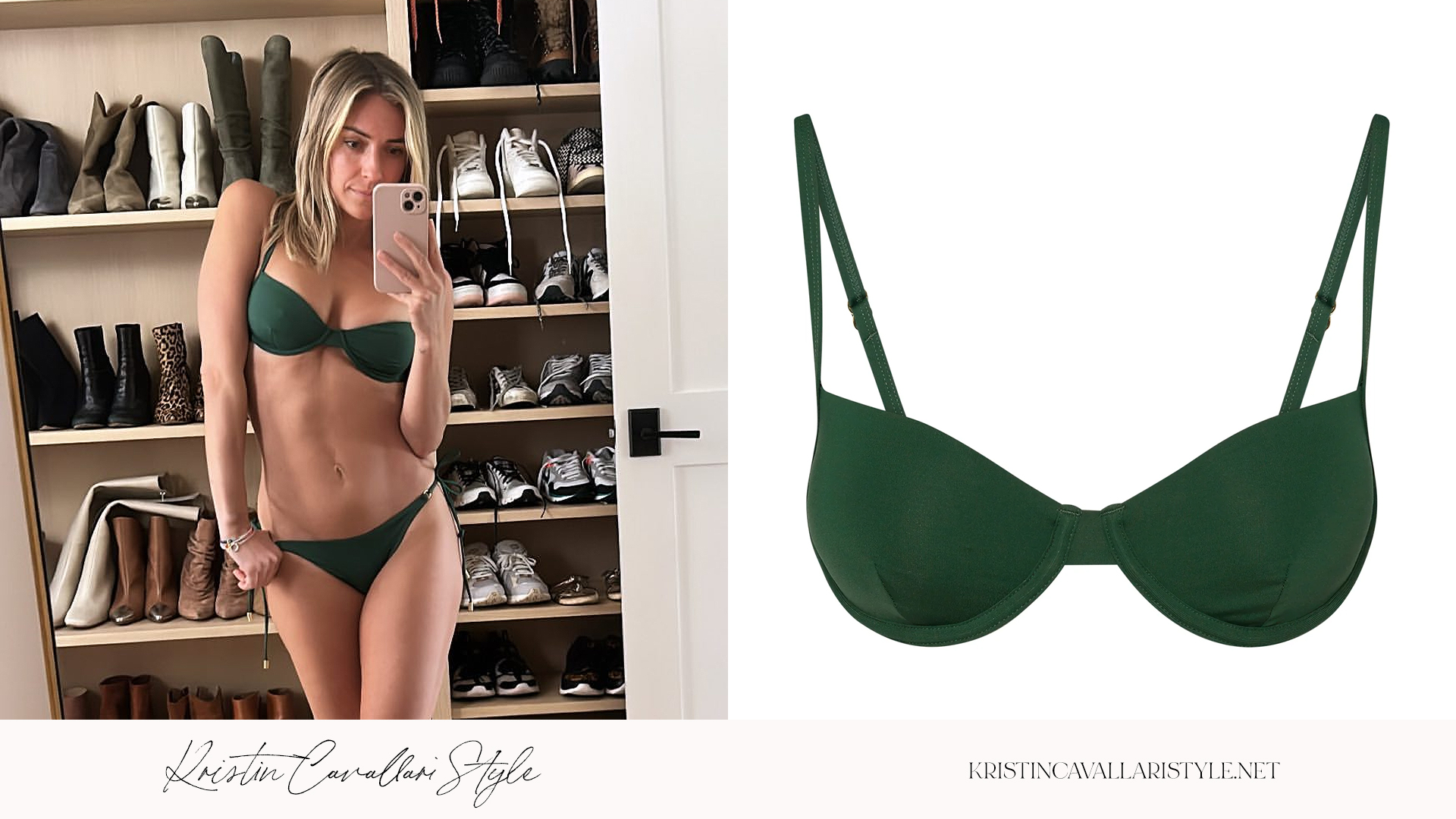 Kristin Cavallari Style - Monday Swimwear 'Capri' Top in Jungle on Kristin Cavallari