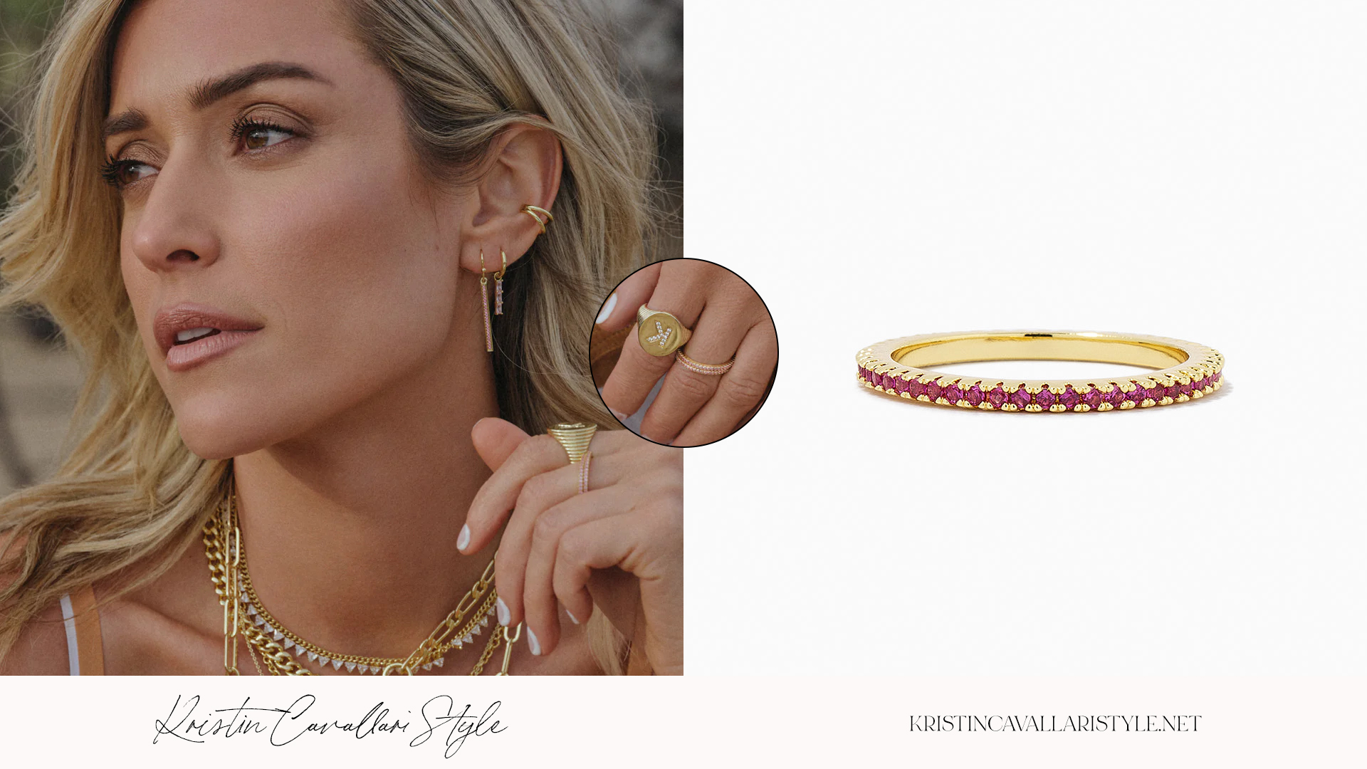 Kristin Cavallari Style - Uncommon James 'Touch of Pink' Ring on Kristin Cavallari