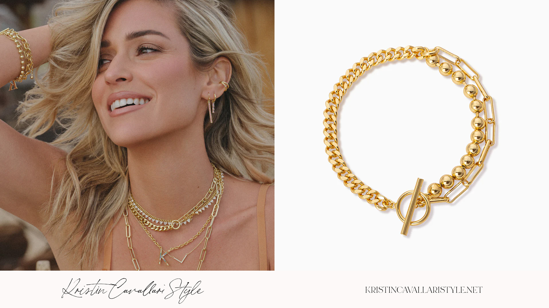 Kristin Cavallari Style - Uncommon James ‘Three’s a Party’ Chain Bracelet on Kristin Cavallari