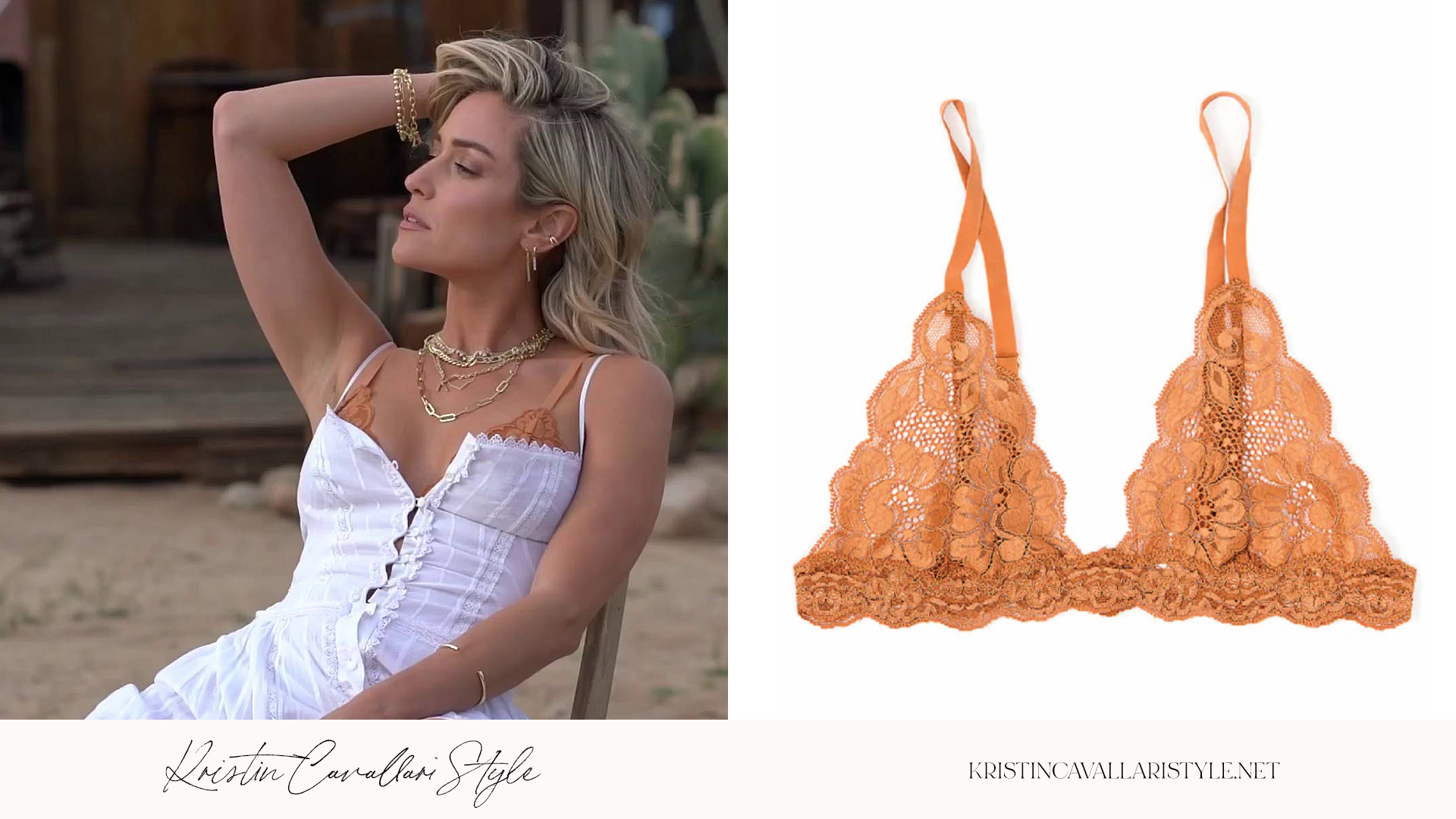 Kristin Cavallari Style - HAH Chi Bralette in Brown Sugar on Kristin Cavallari