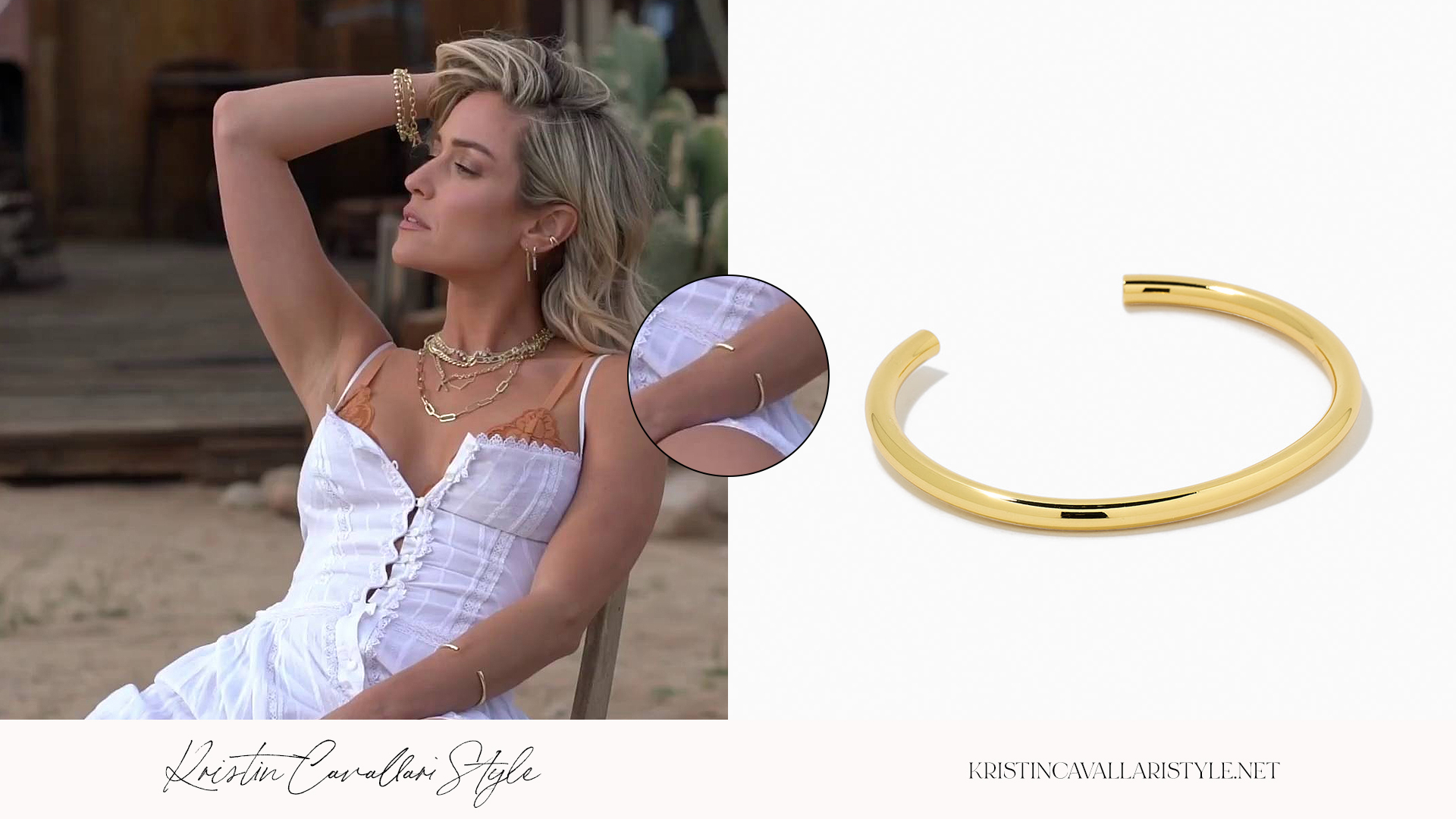 Kristin Cavallari Style - Uncommon James 'Simple' Bracelet in Gold on Kristin Cavallari