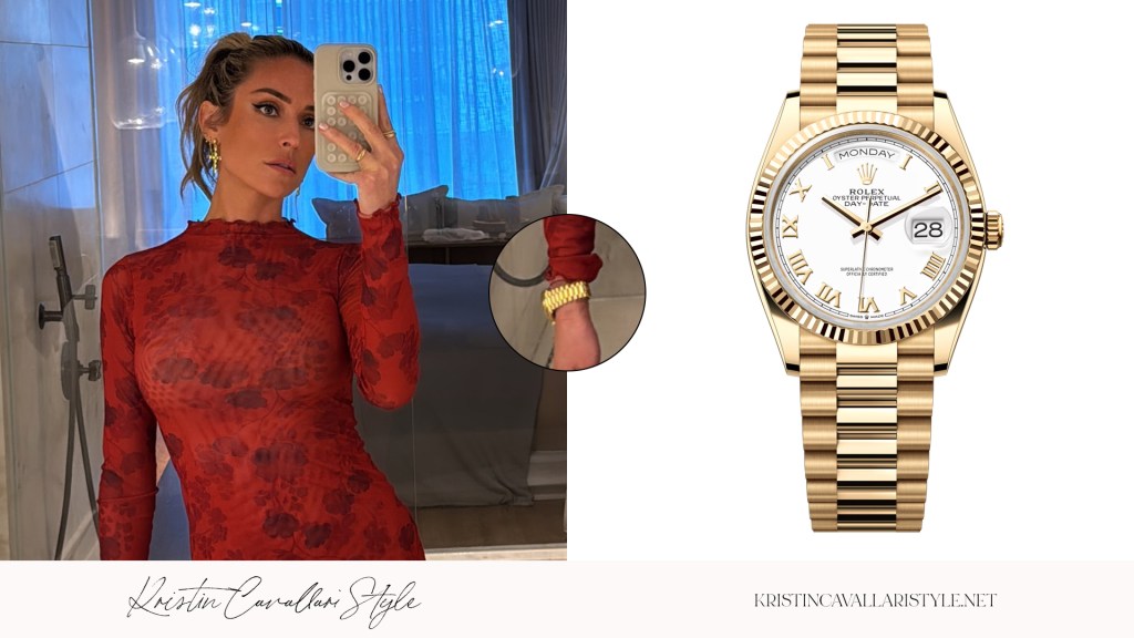 Kristin Cavallari Style - Rolex Day-Date 36 Oyster Watch on Kristin Cavallari