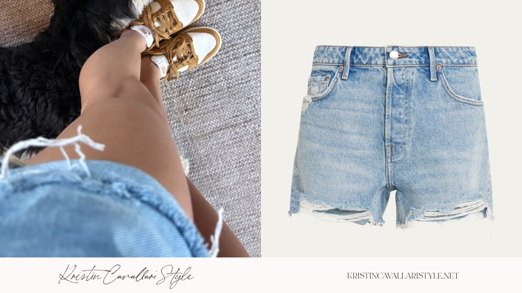 Kristin Cavallari Style - GRLFRND ‘Helena’ Destroyed Boyfriend Shorts on Kristin Cavallari