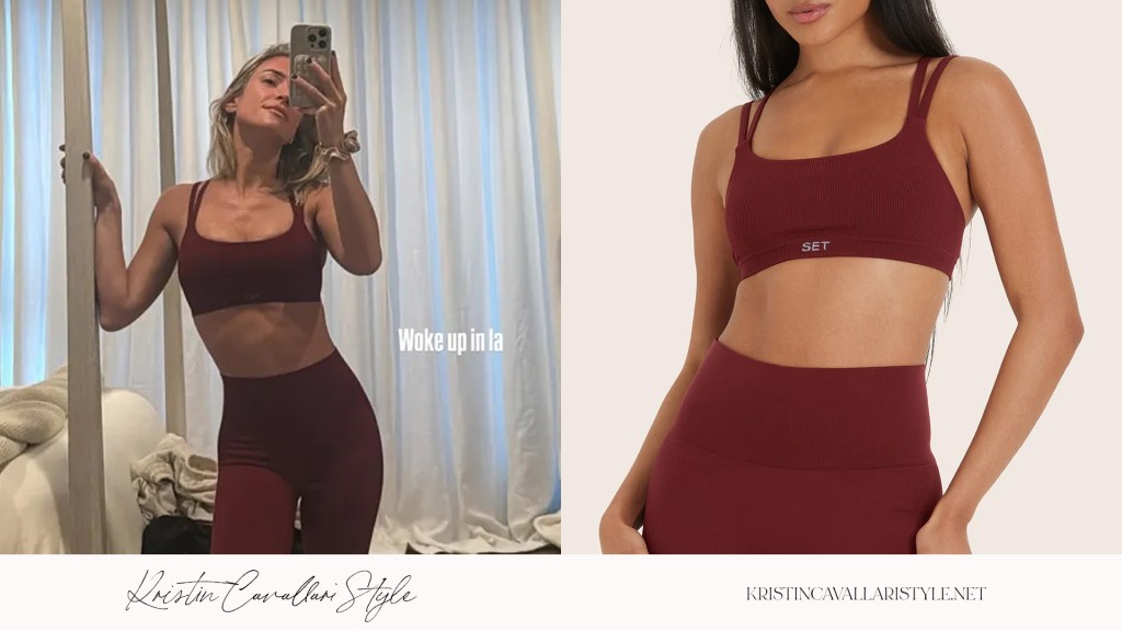 Kristin Cavallari Style - SET Sculptflex Power Double Strap Bra in Trail on Kristin Cavallari